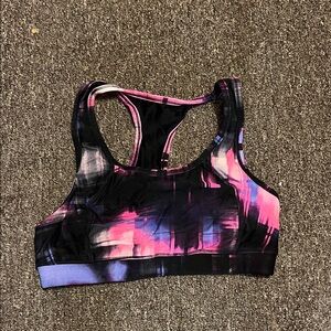 Calvin Klein Black and Pink Sports Bra